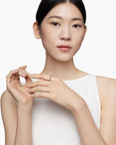 DY Eden Band Ring in Platinum with Pavé Black Diamonds, 1.85mm